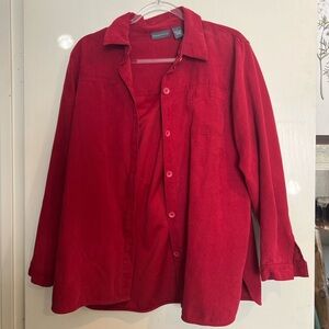 Relativity Red Casual Button Down Shirt